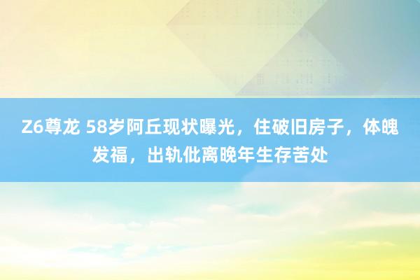 Z6尊龙 58岁阿丘现状曝光，住破旧房子，体魄发福，出轨仳离晚年生存苦处