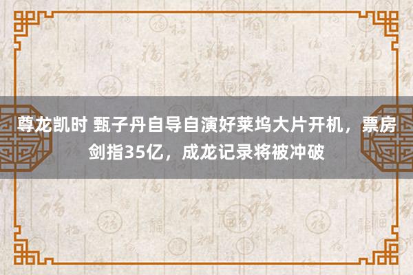 尊龙凯时 甄子丹自导自演好莱坞大片开机，票房剑指35亿，成龙记录将被冲破