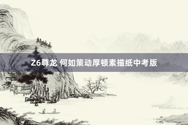 Z6尊龙 何如策动厚顿素描纸中考版