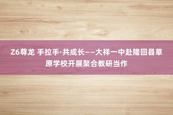 Z6尊龙 手拉手·共成长——大祥一中赴隆回县草原学校开展聚合教研当作
