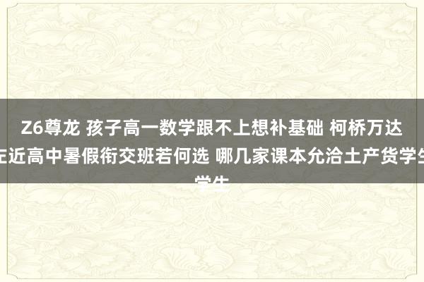 Z6尊龙 孩子高一数学跟不上想补基础 柯桥万达左近高中暑假衔交班若何选 哪几家课本允洽土产货学生