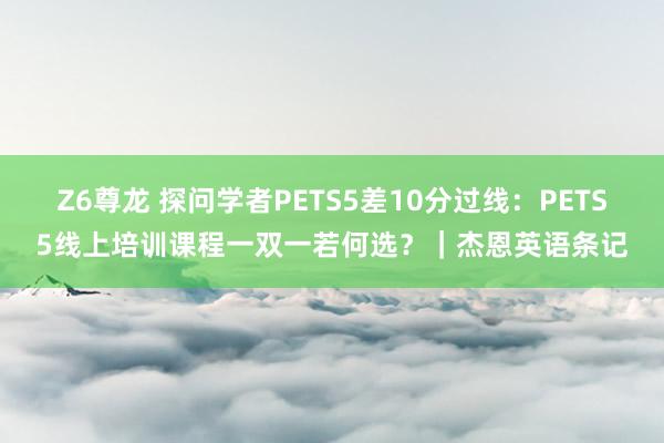 Z6尊龙 探问学者PETS5差10分过线：PETS5线上培训课程一双一若何选？｜杰恩英语条记