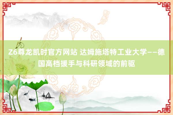 Z6尊龙凯时官方网站 达姆施塔特工业大学——德国高档援手与科研领域的前驱