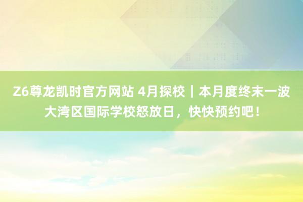 Z6尊龙凯时官方网站 4月探校｜本月度终末一波大湾区国际学校怒放日，快快预约吧！